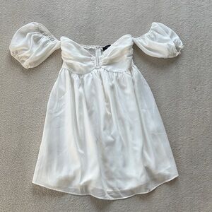 Lulu's White Off-Shoulder Mini Dress